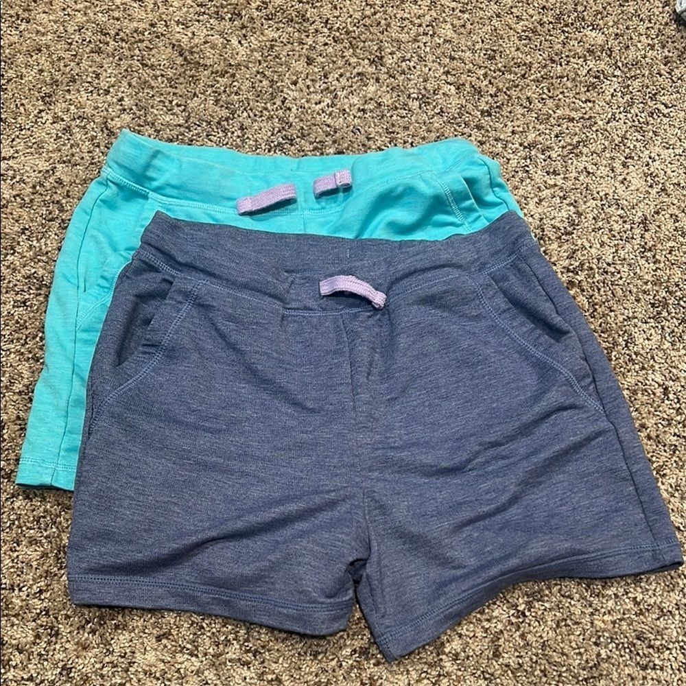 32 Degrees Cool Girls Shorts Lot 2 Blue Teal M 10/12 Active Lounge Pockets